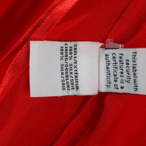 DVF Diane Von Furstenberg Blouse Womens Sz Small Red Silk Sleeveless Chiffon - Picture 7 of 9
